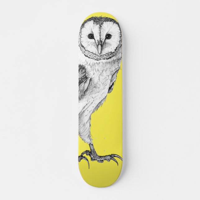 Stallhuhn - Zeichnend in schwarzem Pen-Skateboard Skateboard (Vorne)