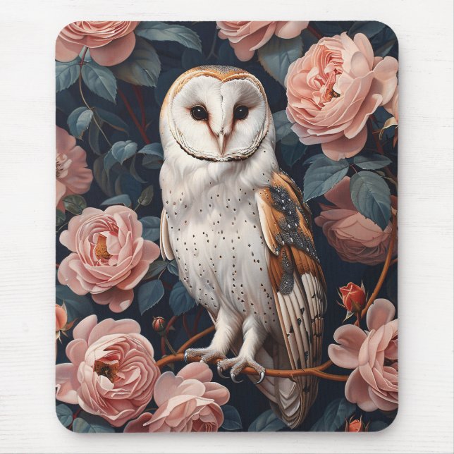 Stallhuhn zwischen rosa Rosen Mousepad (Vorne)