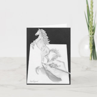 Stallion aus Papier Karte