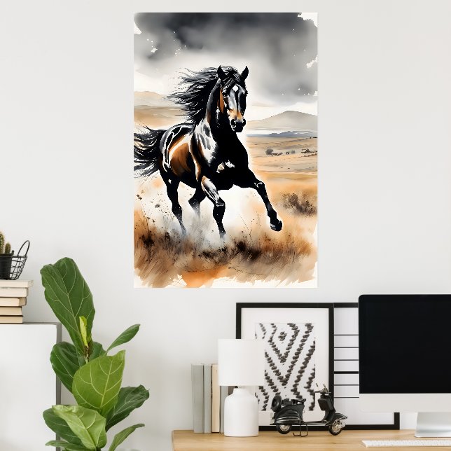 Stallion in Full Stride Poster (Heimbüro)