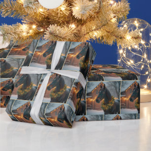 Stallion mit einem leichten Weihnachtsschaden Geschenkpapier