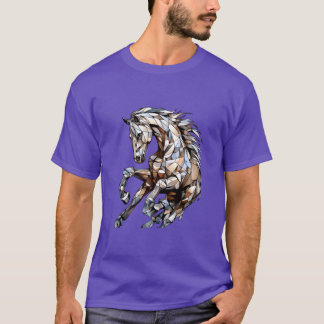 Stallion Pferde Geometrisches Muster - Pferde Art  T-Shirt