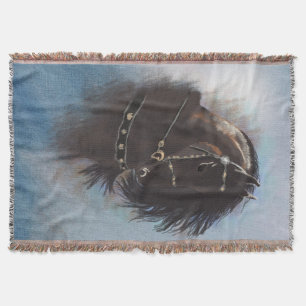 Stallion Portrait - Knochenblanket Decke