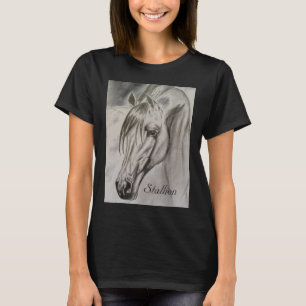 Stallions-kurzer sleeved einfacher T - Shirt