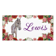 Stallschild Weiße Rose Unterschreiben