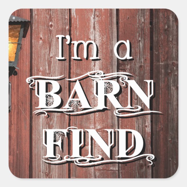 Stallsuche Quadratischer Aufkleber (Vorderseite)