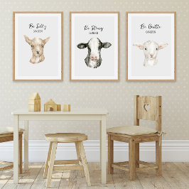 Stalltiere Kinderzimmer Tiere Personalisiert Bilderwand Sets