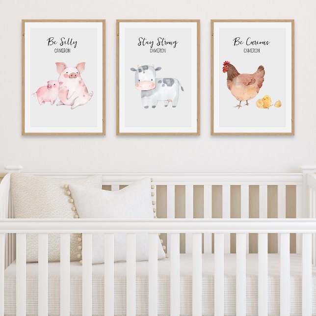 Stalltiere Kinderzimmer Tiere Personalisiert Bilderwand Sets (Von Creator hochgeladen)