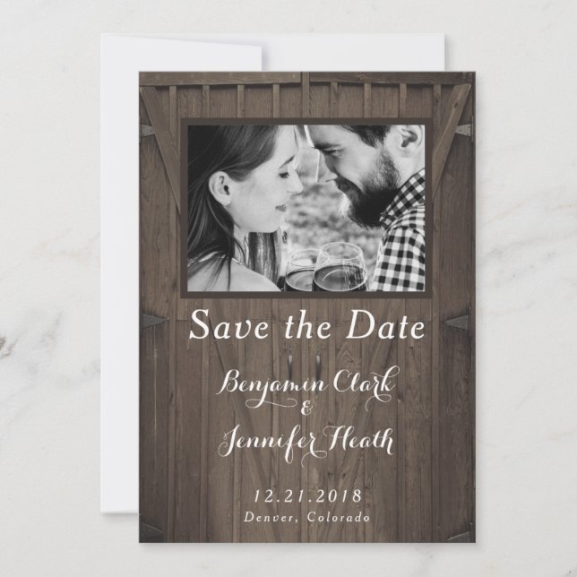 Stalltüren Save the Date (Vorderseite)