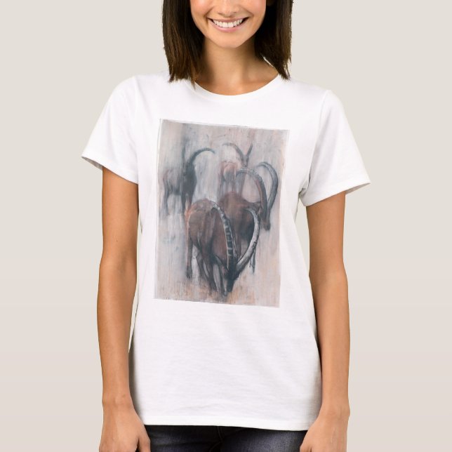 Stambecchi im Anwesen T-Shirt (Vorderseite)