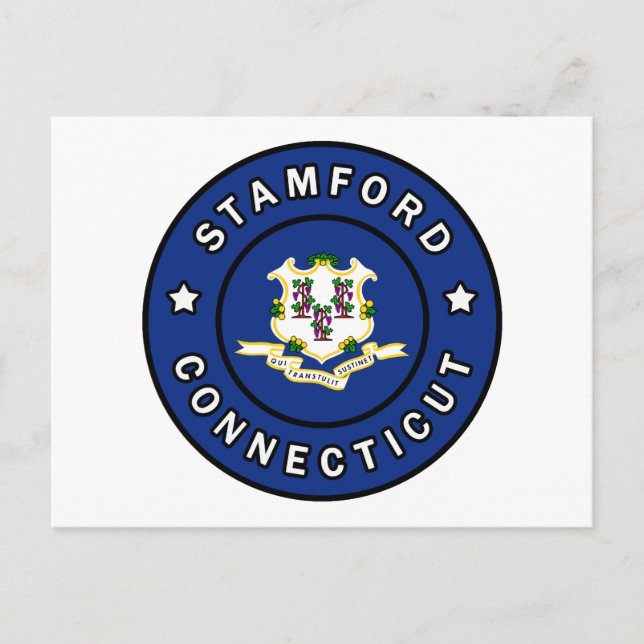 Stamford Connecticut Postkarte (Vorderseite)