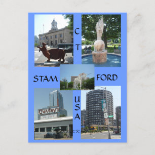 Stamford Ct Downtown Centre Postcard Postkarte