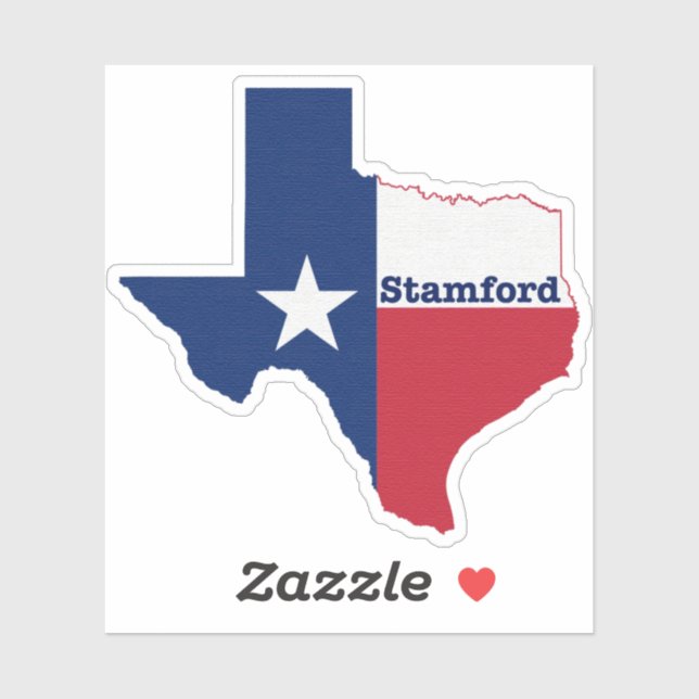 Stamford Texas Flag Aufkleber (Blatt)