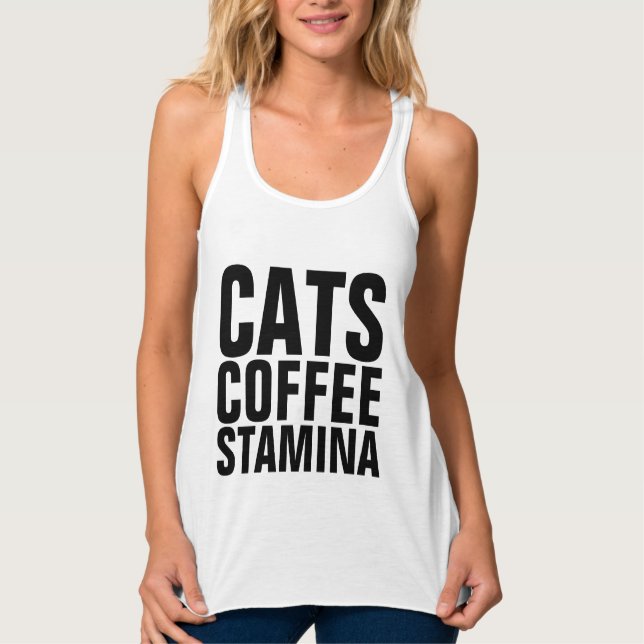 STAMINA CAT-T - Shirt, KATZKAFFEE Tank Top (Vorderseite)