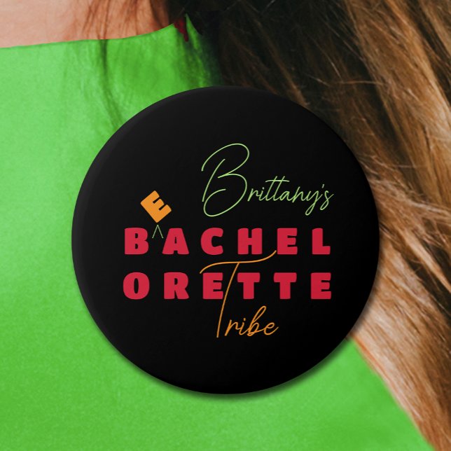 Stamm Bachelorette Button (Personalized Beach Bachelorette Party Button)