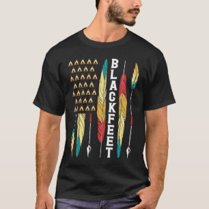 Stamm der Blackfeet-Flagge als Indischer Stolz-Ame T-Shirt
