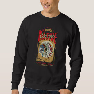 Stamm der Opelousa Indianer Krieger stolz Sweatshirt