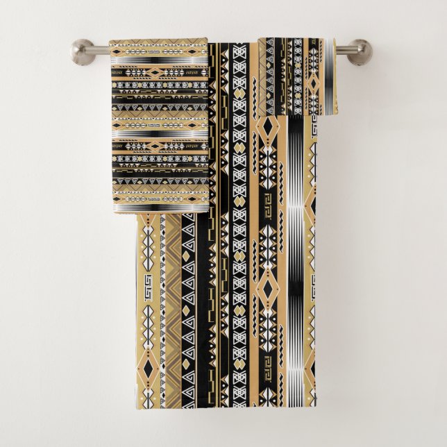 Stamm, ethnisch, verziert badhandtuch set (Insitu)