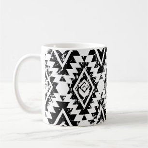 Stamm Navajo: Schwarz-weiß geometrisch. Kaffeetasse