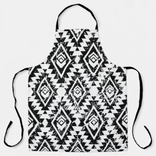 Stamm Navajo: Schwarz-weiß geometrisch. Schürze