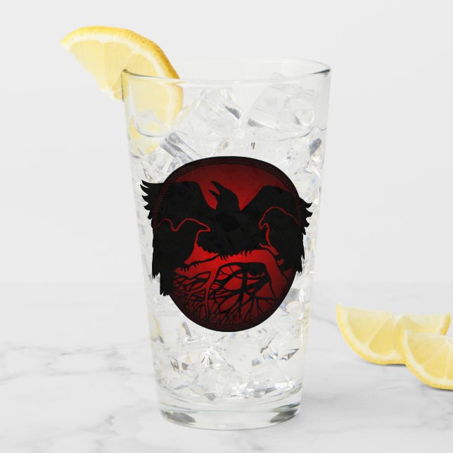 Stamm-Raven-Glas-Native-Raven-Glas personalisieren Glas (Vorderseite Ice)