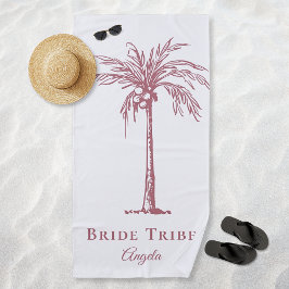 Stamm Tropische Rose Gold Palm Tree Custom Strandtuch