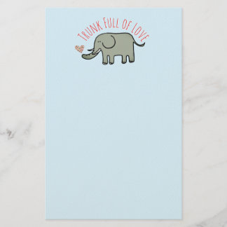 Stamm voller Liebe Süßer Elefant Doodle Briefpapier