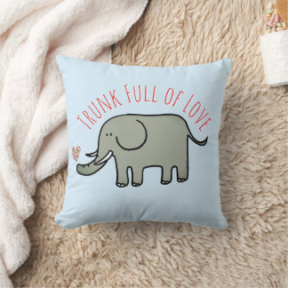 Stamm voller Liebe Süßer Elefant Doodle Kissen