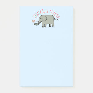 Stamm voller Liebe Süßer Elefant Doodle Post-it Klebezettel