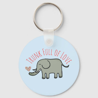 Stamm voller Liebe Süßer Elefant Doodle Schlüsselanhänger