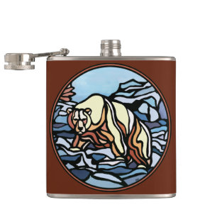 Stammbärenflasche mit individueller Bärentrinkflas Flachmann