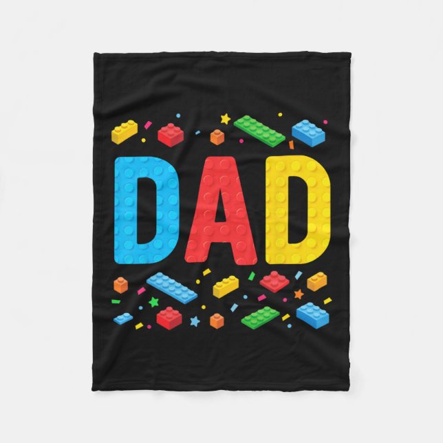 Stammbauer Gebäude Bricks Blocks Family Fathe Fleecedecke (Vorderseite)