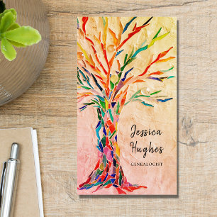 Stammbaum Beige Visitenkarte