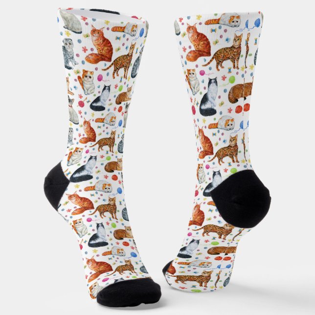 Stammbaum Katzen Socken (Gewinkelt)
