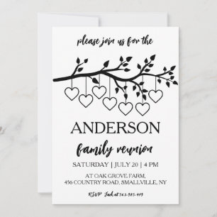 Stammbaum vereint Wiedersehen Einladung