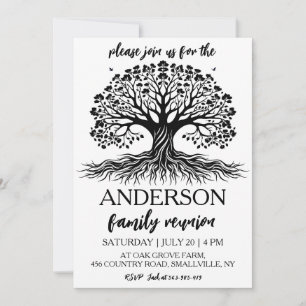 Stammbaum vereint Wiedersehen Einladung