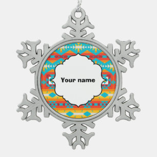 Stammbaureihen Schneeflocken Zinn-Ornament