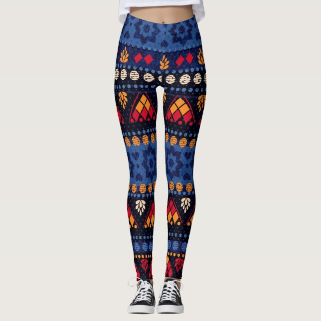 Stammbauweise: Multifunktionales nahtloses Muster. Leggings (Vorderseite)