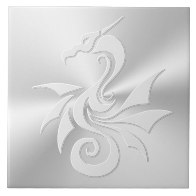 Stammdrache mit Embossed-Effekt Fliese (Vorderseite)