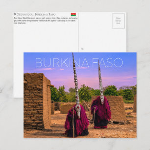 Stämme in Dédougou, Burkina Faso Reise-Postkarte Postkarte