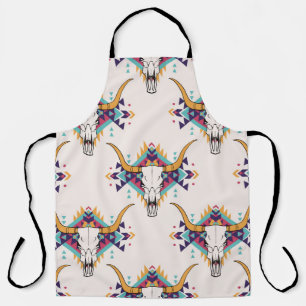 Stammebulle Schädel: Boho Nahtlos Schürze