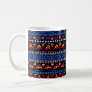 Stammenahtloses Muster. Kaffeetasse
