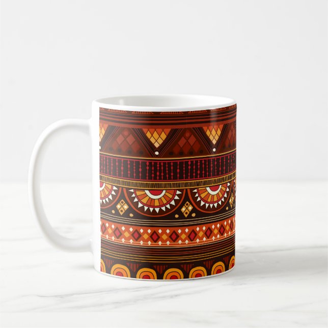 Stammenahtloses Muster.  Kaffeetasse (Links)