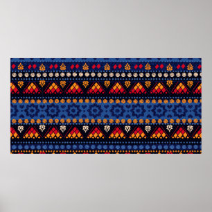 Stammenahtloses Muster. Poster