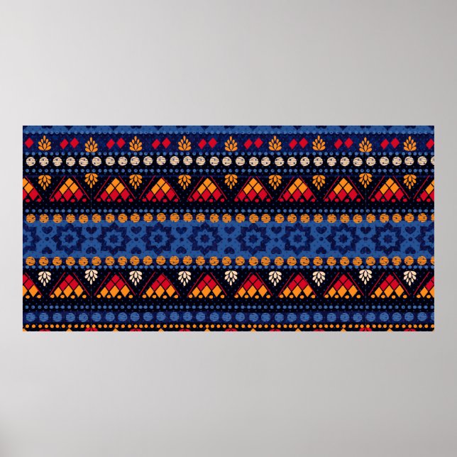 Stammenahtloses Muster. Poster (Vorne)