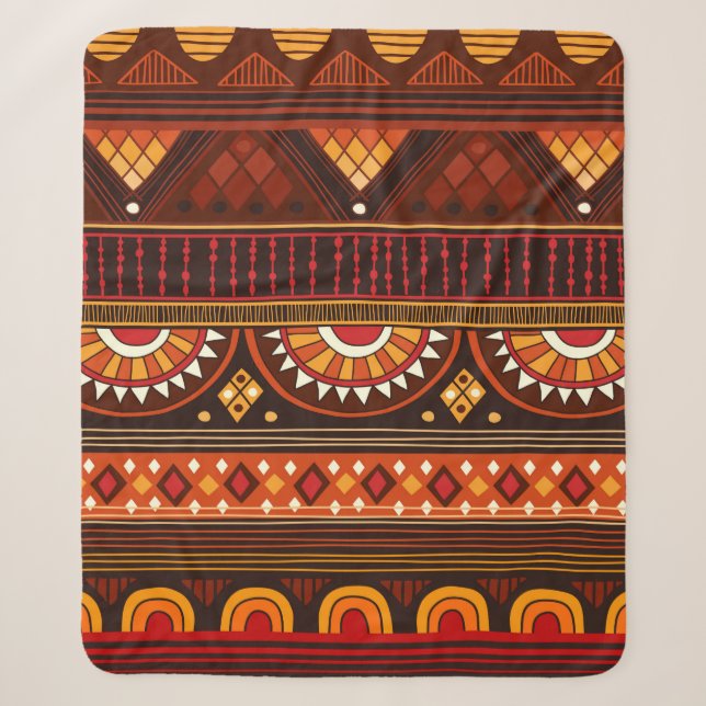 Stammenahtloses Muster.  Sherpadecke (Vorderseite)