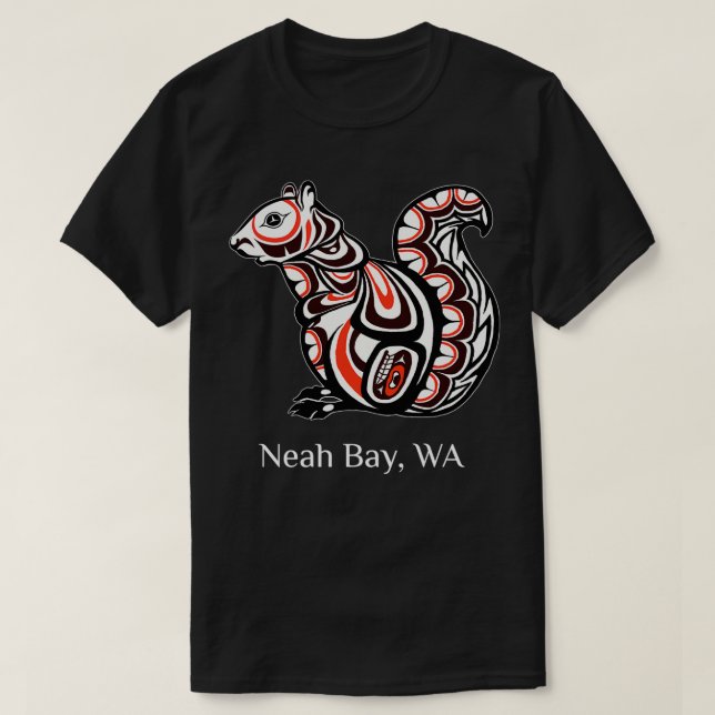 Stammequirrel Neah Bay WA PNW Indianerin in T-Shirt (Design vorne)