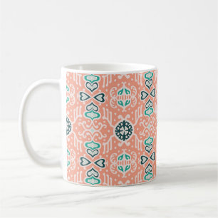 Stammes Afrikanisches, Nahtloses Azteken-Muster. Kaffeetasse