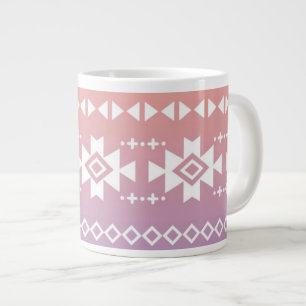 Stammes- Aztec-Ombre-Muster Jumbo-Tasse