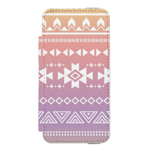 Stammes-Aztek-Ombre-Muster Incipio Watson™ iPhone 5 Geldbörsen Hülle